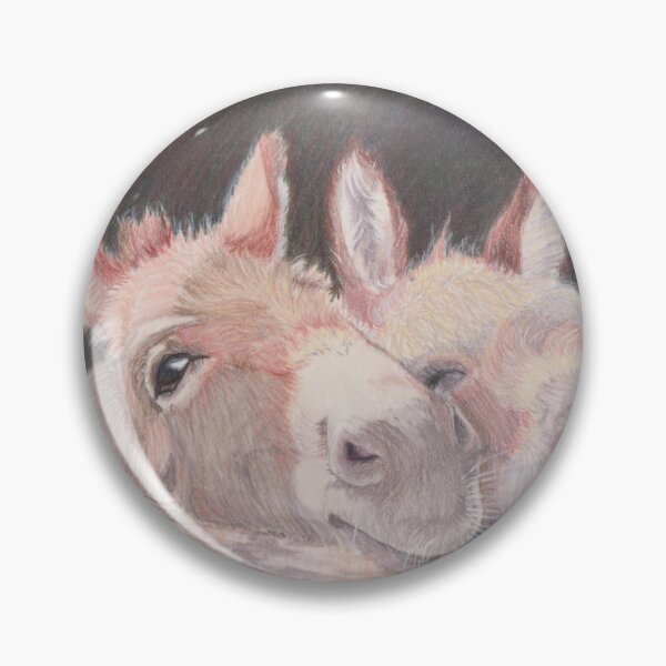 Item preview, two friendly donkeys designed and sold by SandraAnimalArt.