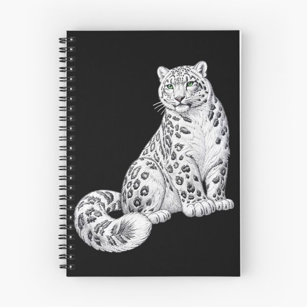Item preview, Snow Leopard with Green Eyes – Majestic Wildlife Art designed and sold by ManJiangHong.