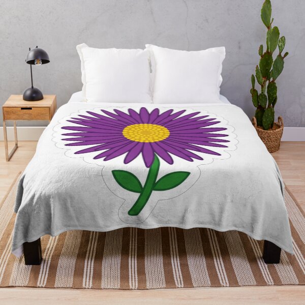 Item preview, Vibrant Purple Daisy Flower Botanical Illustration designed and sold by Owcomm.
