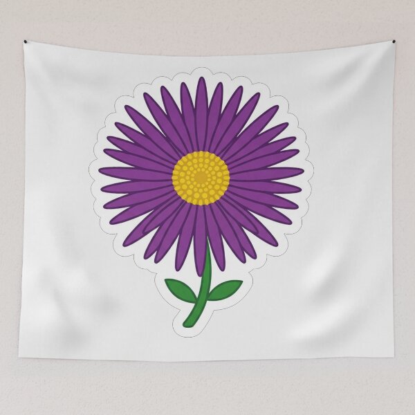 Item preview, Vibrant Purple Daisy Flower Botanical Illustration designed and sold by Owcomm.