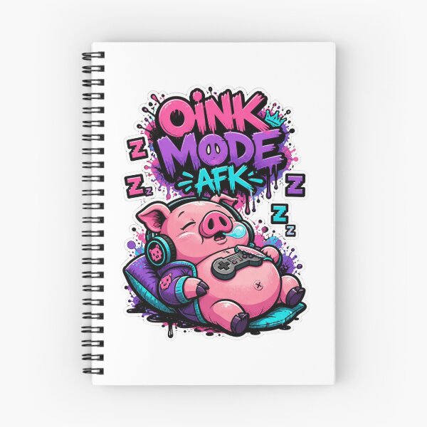 Item preview, Oink Mode AFK Pig Gamer Sticker | Funny Graffiti Gaming Animal Design designed and sold by Panom Suavichien.