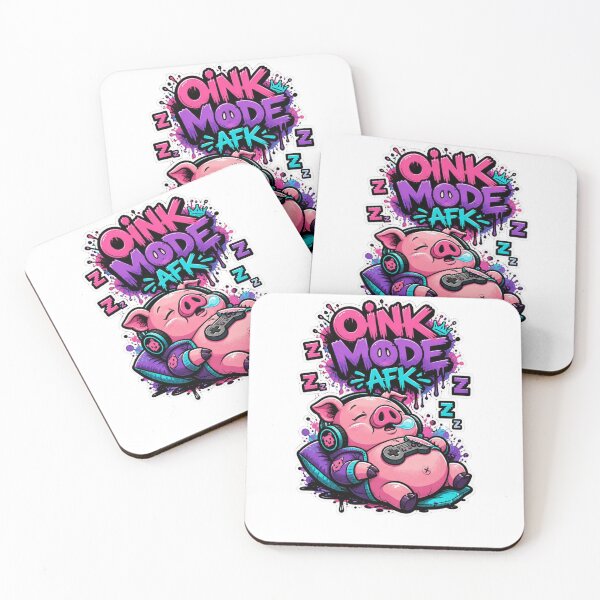 Item preview, Oink Mode AFK Pig Gamer Sticker | Funny Graffiti Gaming Animal Design designed and sold by Panom Suavichien.