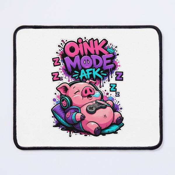 Item preview, Oink Mode AFK Pig Gamer Sticker | Funny Graffiti Gaming Animal Design designed and sold by Panom Suavichien.