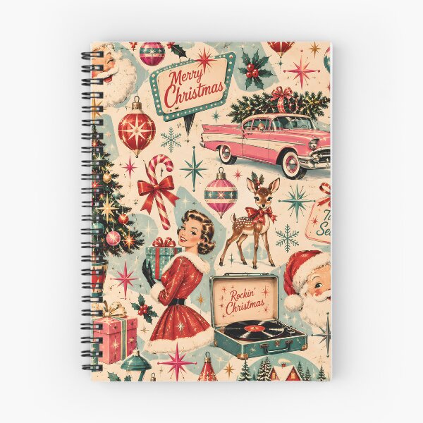 Item preview, Nostalgic Christmas pattern in vintage retro style designed and sold by Fotografin1981.
