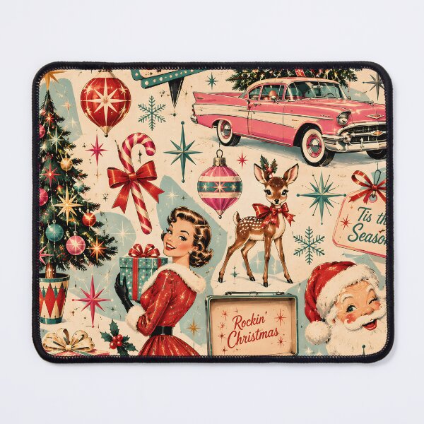 Item preview, Nostalgic Christmas pattern in vintage retro style designed and sold by Fotografin1981.