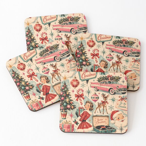 Item preview, Nostalgic Christmas pattern in vintage retro style designed and sold by Fotografin1981.