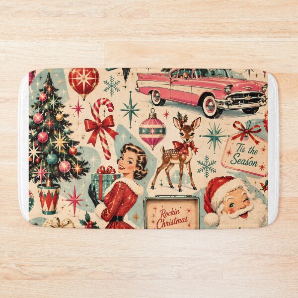 Item preview, Nostalgic Christmas pattern in vintage retro style designed and sold by Fotografin1981.