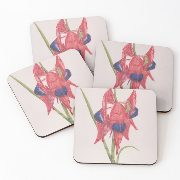 Item preview, Australian Sturt Pea flowers designed and sold by SandraAnimalArt.