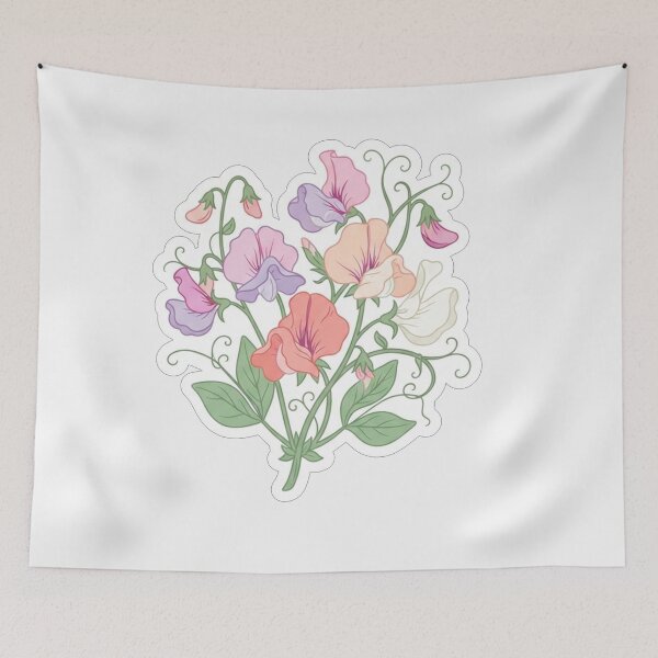 Item preview, Charming Pastel Sweet Pea Floral Bouquet designed and sold by Owcomm.