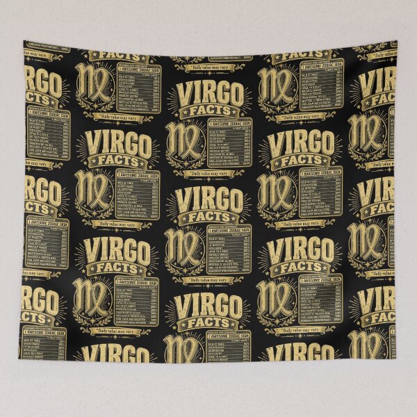 Item preview, Virgo Facts Funny Zodiac Sign Astrology Nutrition Label Retro Design designed and sold by Machomanshop.