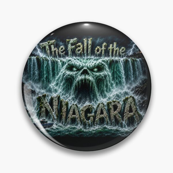 Item preview, The Fall of the Niagara - Horror Waterfall Monster Poster Art designed and sold by HorrorWorldWeb.