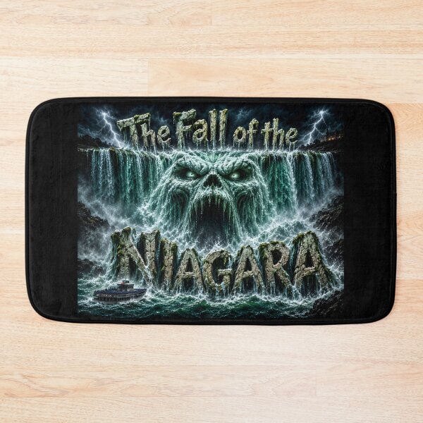 Item preview, The Fall of the Niagara - Horror Waterfall Monster Poster Art designed and sold by HorrorWorldWeb.