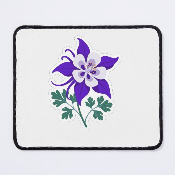 Item preview, Vibrant Purple Columbine Flower Botanical Illustration designed and sold by Owcomm.