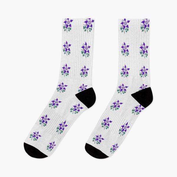 Item preview, Vibrant Purple Columbine Flower Botanical Illustration designed and sold by Owcomm.