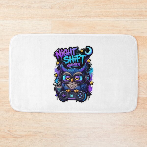 Item preview, Night Shift Gamer Owl Sticker | Funny Graffiti Gaming Animal Art Design designed and sold by Panom Suavichien.