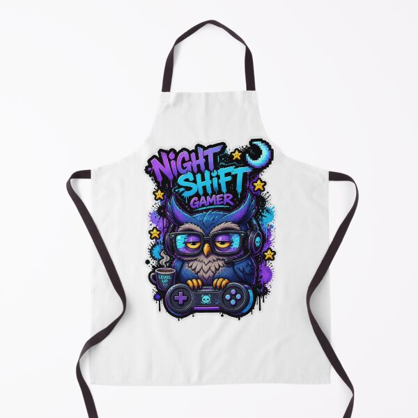 Item preview, Night Shift Gamer Owl Sticker | Funny Graffiti Gaming Animal Art Design designed and sold by Panom Suavichien.