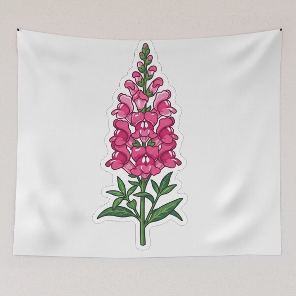Item preview, Vibrant Pink Snapdragon Flower Botanical Illustration designed and sold by Owcomm.