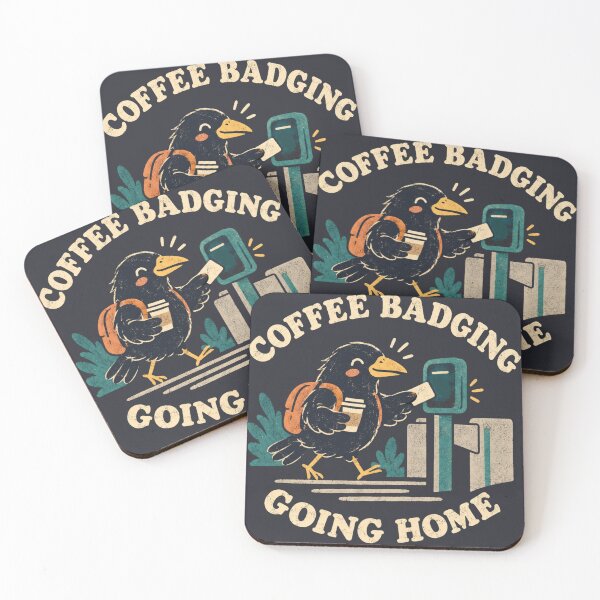 Item preview, Coffee Badging Going Home Office Crow designed and sold by Yellowriversss.