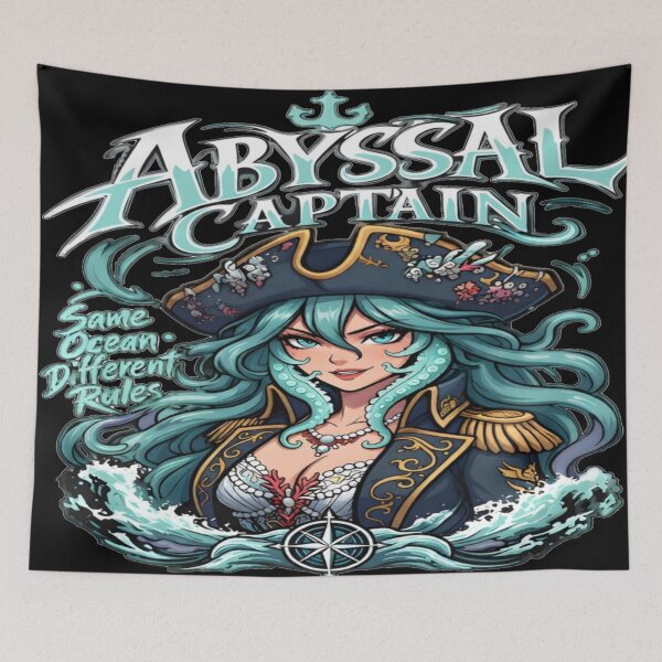 Item preview, Abyssal Captain Anime Pirate Girl Fantasy Ocean designed and sold by FABIOLA1970.