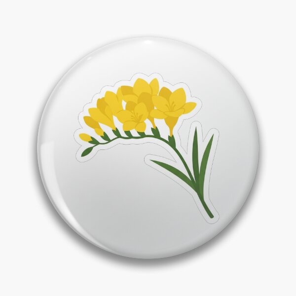 Item preview, Bright Yellow Freesia Flower Blossom Illustration designed and sold by Owcomm.