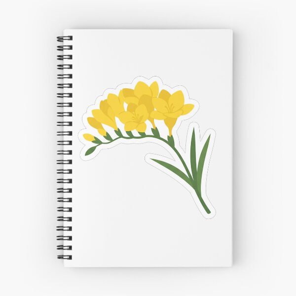 Item preview, Bright Yellow Freesia Flower Blossom Illustration designed and sold by Owcomm.