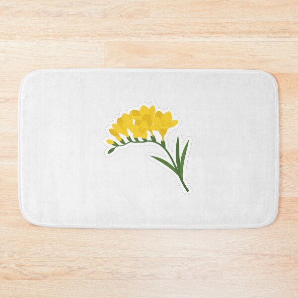 Item preview, Bright Yellow Freesia Flower Blossom Illustration designed and sold by Owcomm.