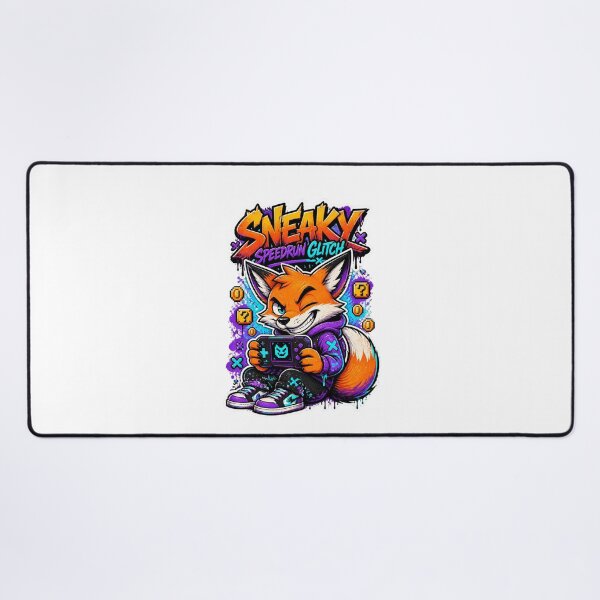 Item preview, Sneaky Speedrun Glitch Fox Gamer Sticker | Graffiti Gaming Animal Art designed and sold by Panom Suavichien.