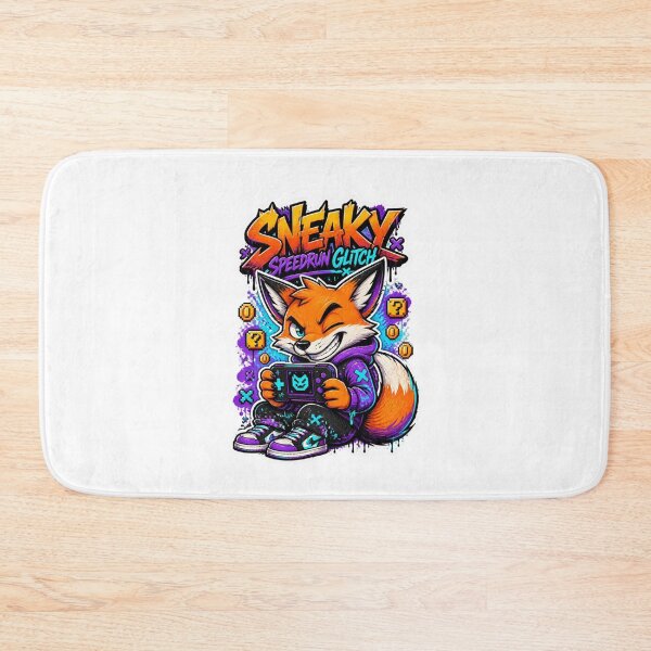 Item preview, Sneaky Speedrun Glitch Fox Gamer Sticker | Graffiti Gaming Animal Art designed and sold by Panom Suavichien.