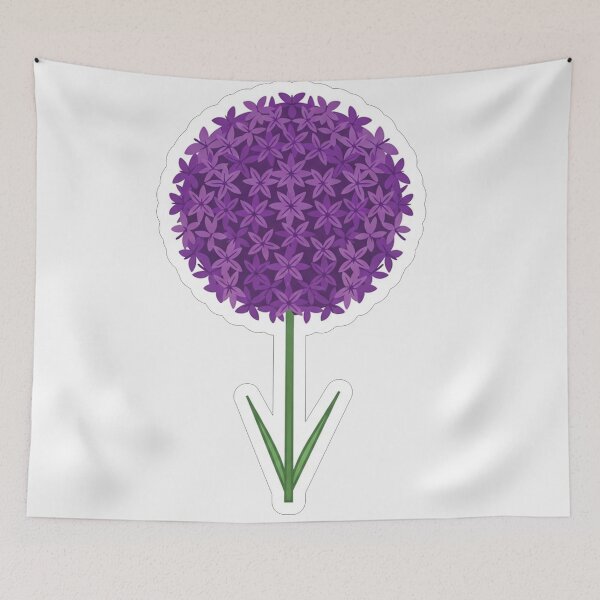 Item preview, Vibrant Purple Allium Flower Botanical Illustration designed and sold by Owcomm.