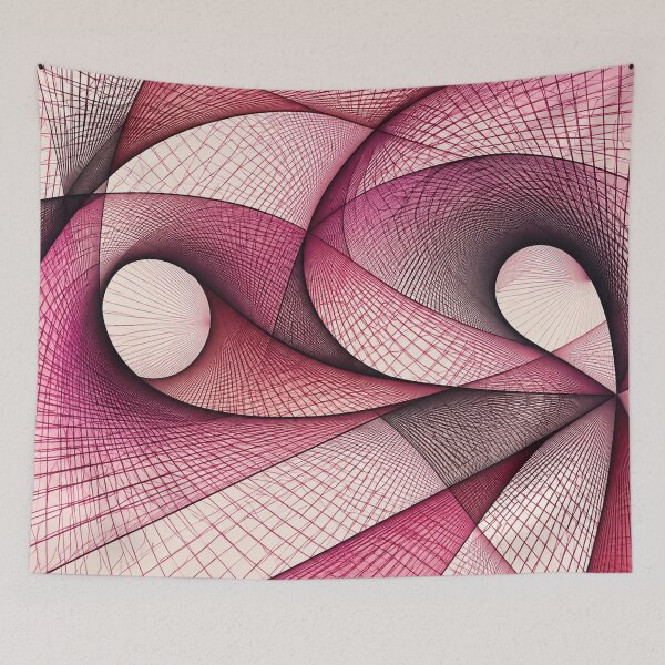 Item preview, Abstract Pink Geometric Line Art designed and sold by NordenPosters.