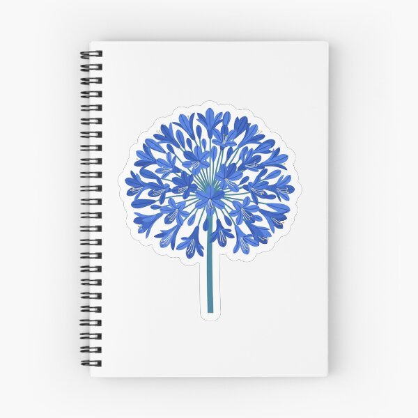 Item preview, Vibrant Blue Agapanthus Flower Botanical Illustration designed and sold by Owcomm.