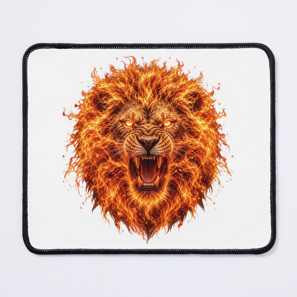 Item preview, Fiery Roaring Lion Fire Spirit Artwork designed and sold by Marcu Ioachim.