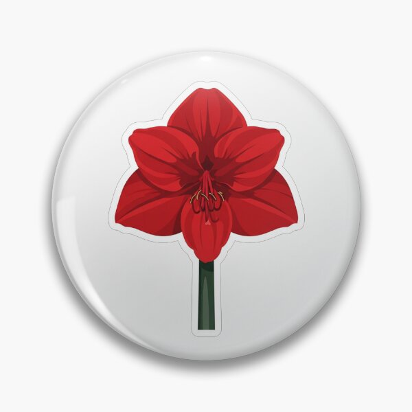 Item preview, Vibrant Red Amaryllis Flower Botanical Illustration designed and sold by Owcomm.