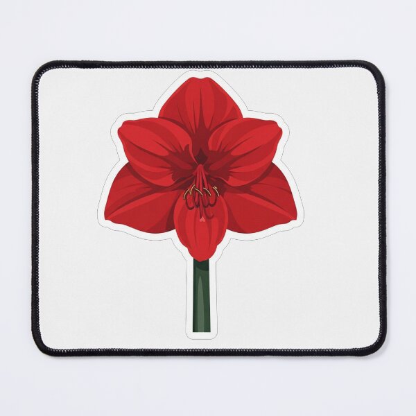 Item preview, Vibrant Red Amaryllis Flower Botanical Illustration designed and sold by Owcomm.