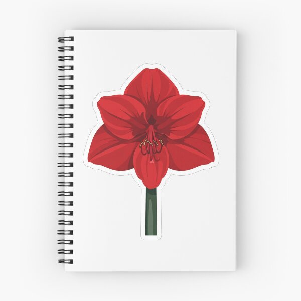 Item preview, Vibrant Red Amaryllis Flower Botanical Illustration designed and sold by Owcomm.