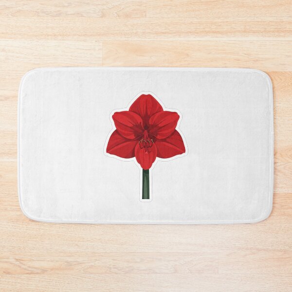 Item preview, Vibrant Red Amaryllis Flower Botanical Illustration designed and sold by Owcomm.