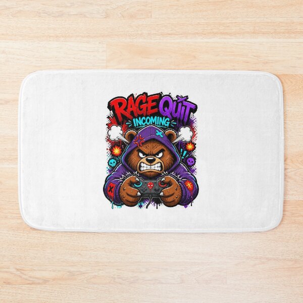 Item preview, Rage Quit Incoming Bear Gamer Sticker | Funny Graffiti Gaming Animal Art designed and sold by Panom Suavichien.