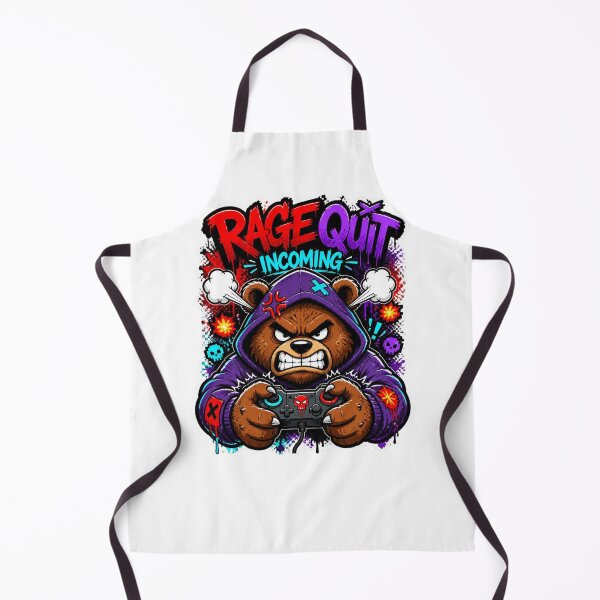 Item preview, Rage Quit Incoming Bear Gamer Sticker | Funny Graffiti Gaming Animal Art designed and sold by Panom Suavichien.