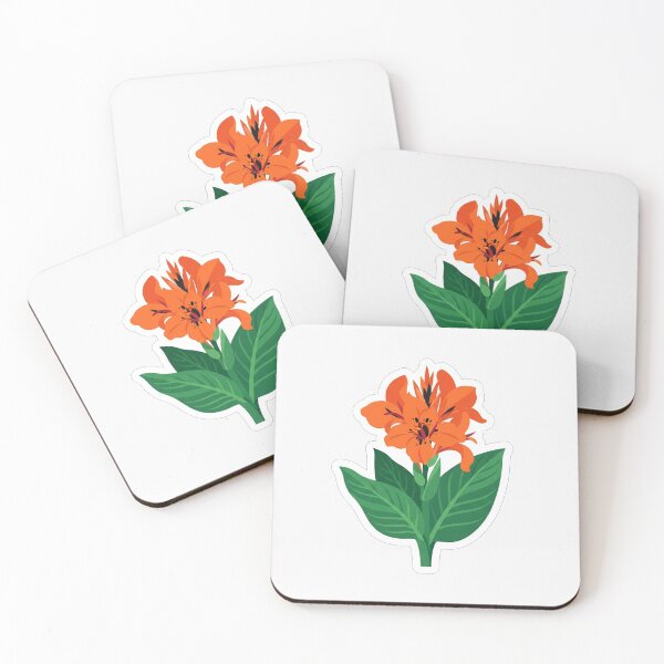 Item preview, Vibrant Orange Flower With Green Leaves designed and sold by Owcomm.
