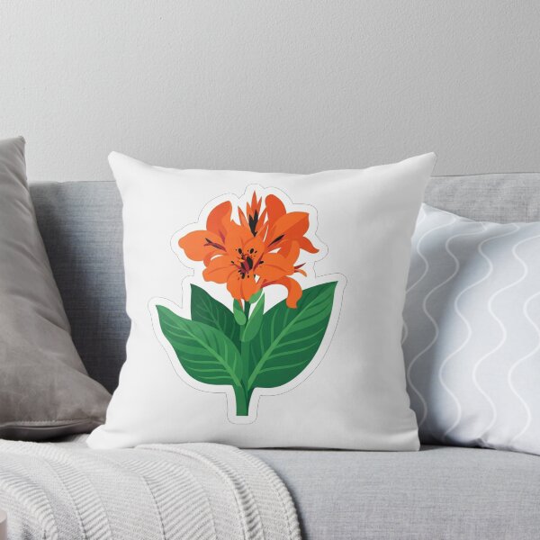 Item preview, Vibrant Orange Flower With Green Leaves designed and sold by Owcomm.