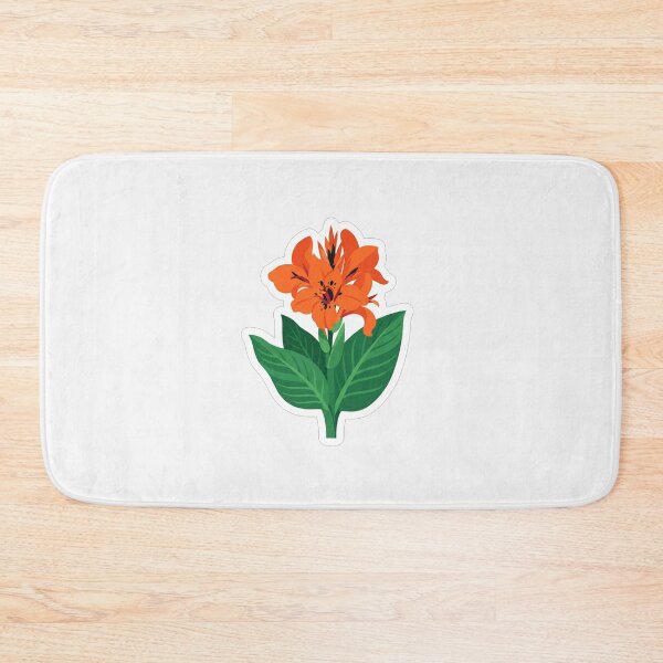 Item preview, Vibrant Orange Flower With Green Leaves designed and sold by Owcomm.