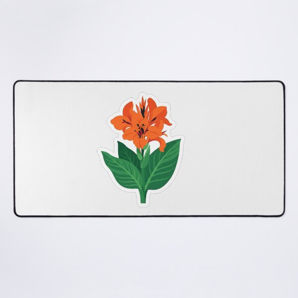 Item preview, Vibrant Orange Flower With Green Leaves designed and sold by Owcomm.