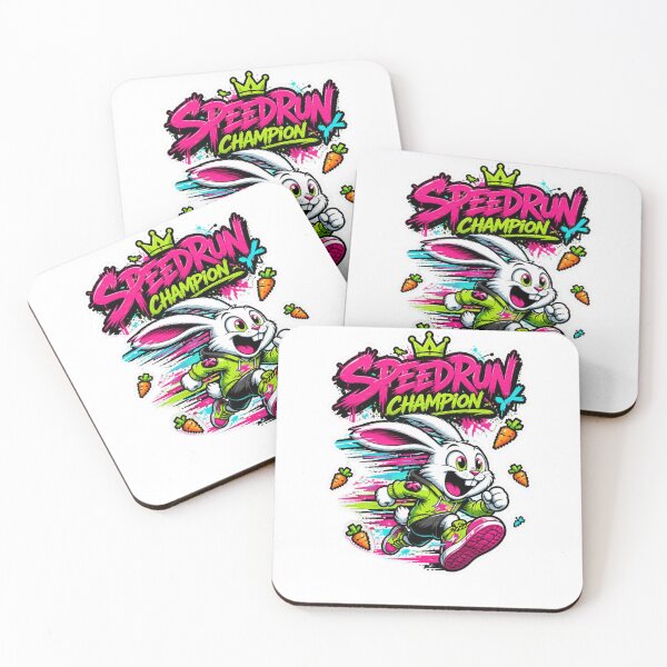 Item preview, Speedrun Champion Rabbit Gamer Sticker | Funny Graffiti Gaming Animal Art designed and sold by Panom Suavichien.