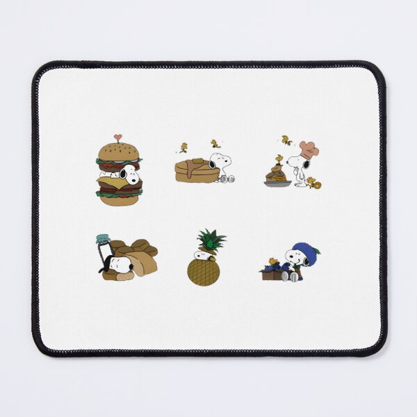 Item preview, Cute Food-Themed Snoopy and Woodstock Illustration Design designed and sold by Trendy Tee.