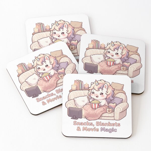 Item preview, Cozy Unicorn Movie Night designed and sold by naragon4289.