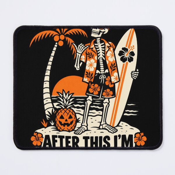 Item preview, After This I'm Getting a Burrito – Funny Halloween Skeleton Surfer designed and sold by mnkyride.