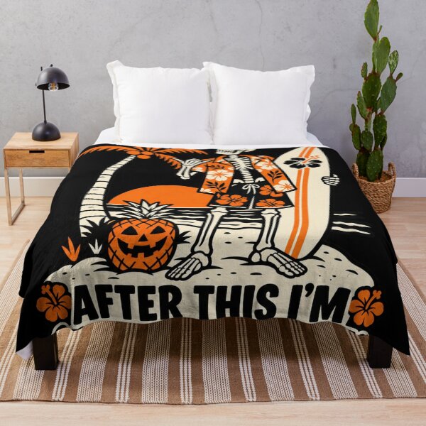 Item preview, After This I'm Getting a Burrito – Funny Halloween Skeleton Surfer designed and sold by mnkyride.