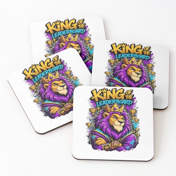 Item preview, King Of The Leaderboard Lion Gamer Sticker | Graffiti Gaming Animal Art designed and sold by Panom Suavichien.