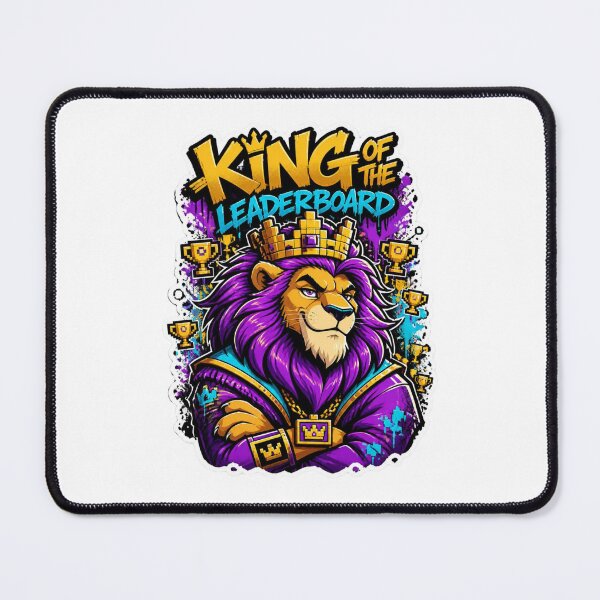 Item preview, King Of The Leaderboard Lion Gamer Sticker | Graffiti Gaming Animal Art designed and sold by Panom Suavichien.