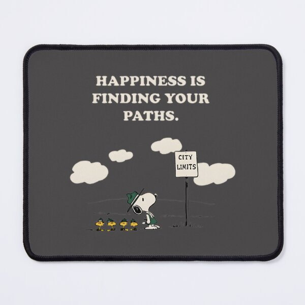 Item preview, Snoopy Hiking Happiness Outdoor Adventure Cartoon Design designed and sold by Trendy Tee.